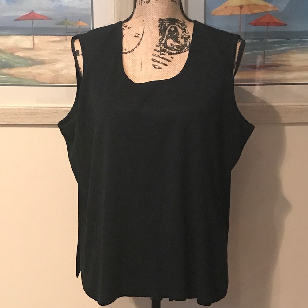 Plus size 2X Black Shell by Ming Wang